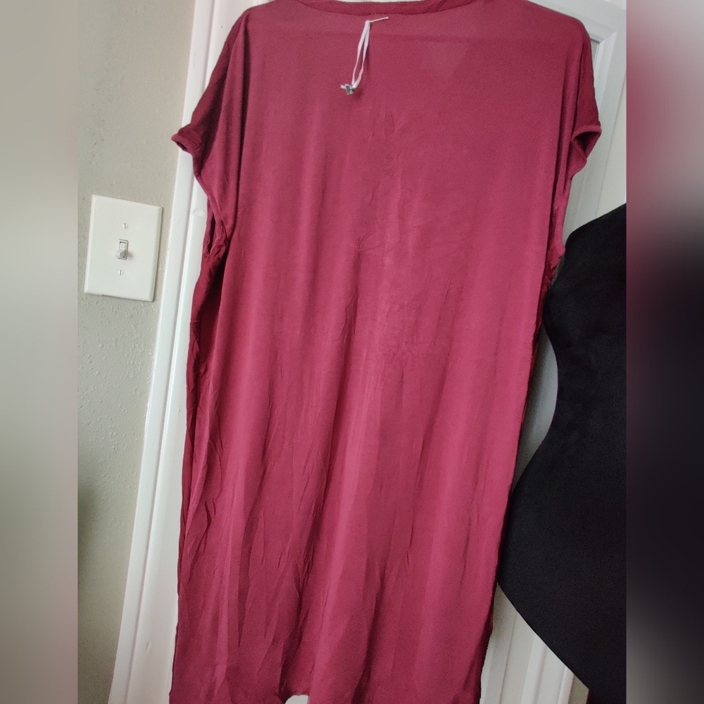 Red Button-Up Dress - Picture 3 of 3
